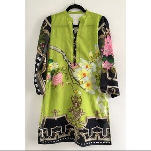 Pakistani Green Floral Lawn Shalwar Kameez